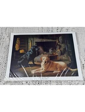 Dennis Minor “Waiting at Crow Creek” Lab Dog Hunting Print